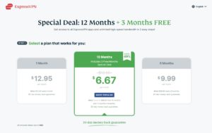 ExpressVPN Pricing special deal