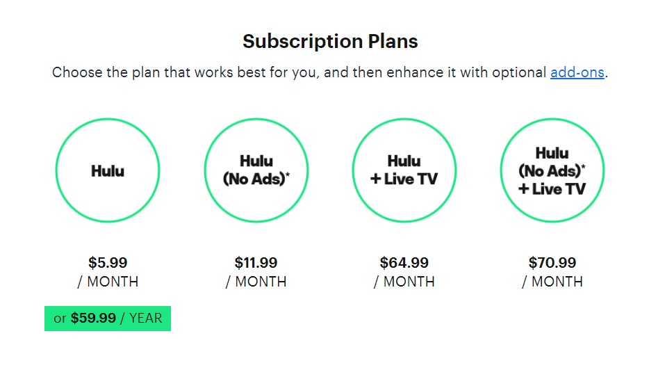 Hulu-Subscription-Plans