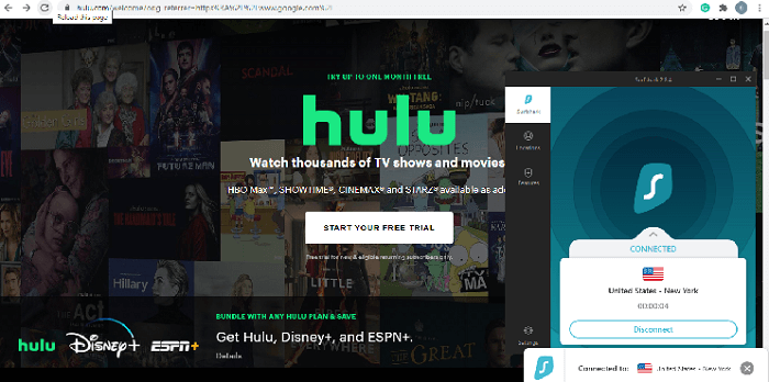 -unblocking-Hulu-with-Surfshark-canada