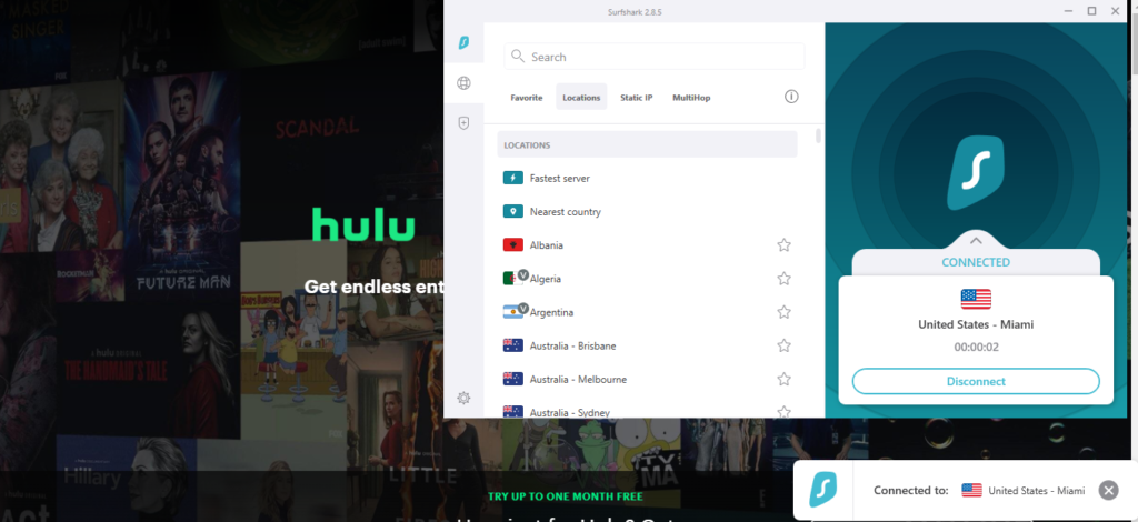 surfshark-unblocking-image-for-hulu-in Canada