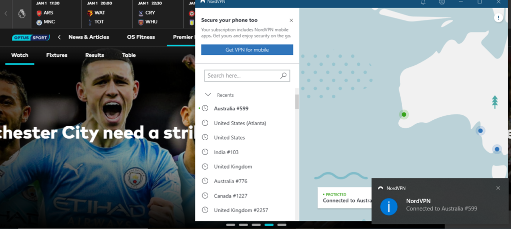 nordvpn-unblocking-optus-sport-to-watch-premiere-league-from-anywhere