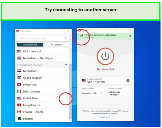 Try Connecting Another Server