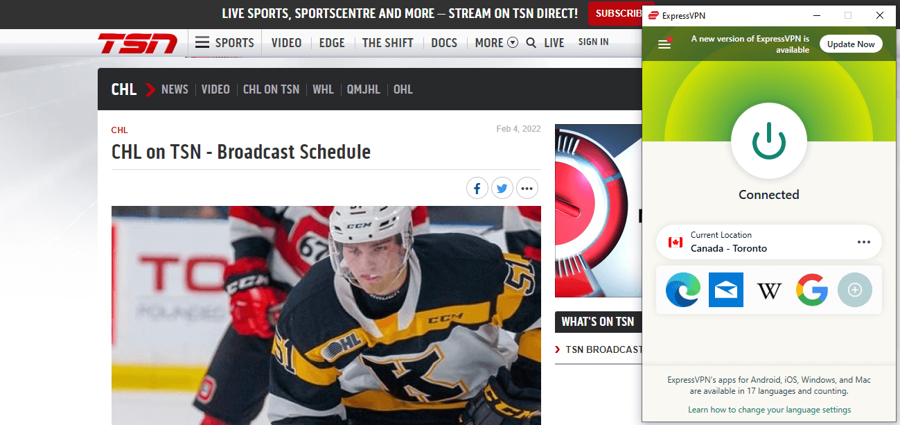unblocking-tsn-with-expressvpn-to-watch-CHL-from-canada