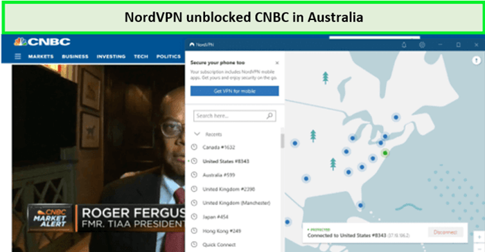 Stream-CNBC-in-Australia-by-connecting-to-NordVPN