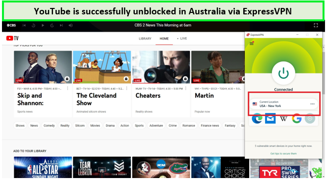 ExpressnVPN-unblocks-Youtube-TV-Australia