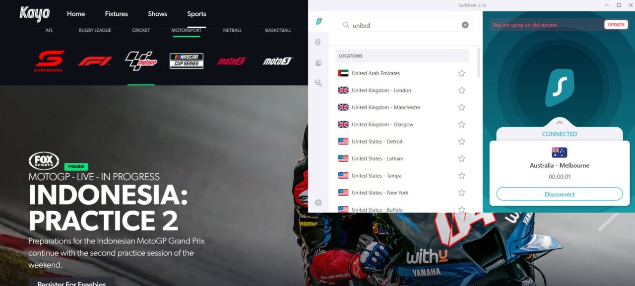 unblocking-kayo-with-surfshark-to-watch-motogp-from-anywhere
