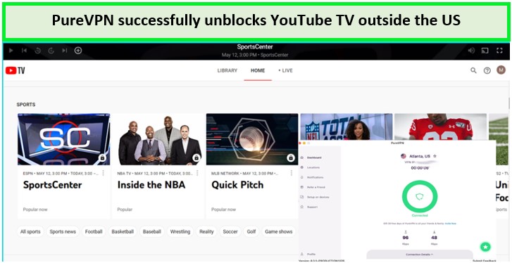 PureVPN-unblocks-YouTube-TV-outside-US