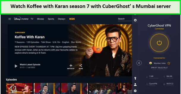 cyberghost-unblock-hotstar-to-watch-koffee-with-karan-in-usa