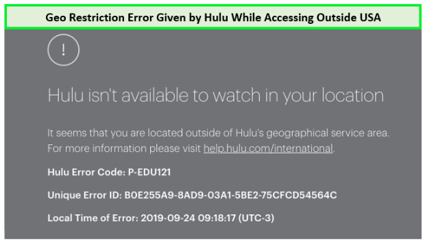 Hulu Geo Restriction