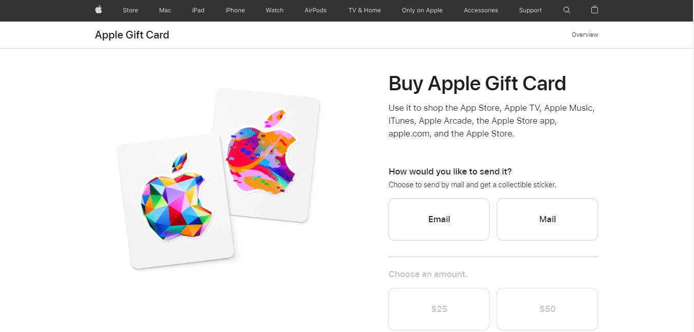 apple gift card in-Italy 