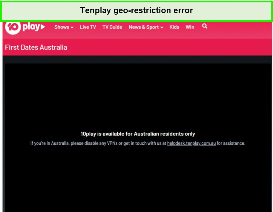 tenplay-geo-restriction-error-outside-australia