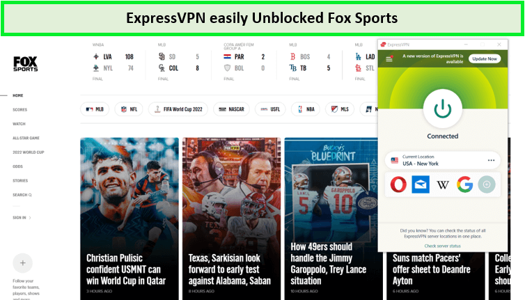 Unblock Fox Sports with ExpressVPN-outside-US