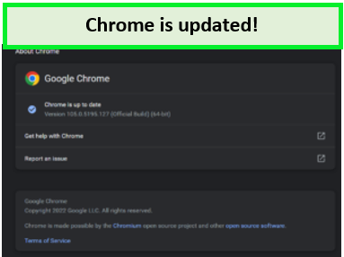  Chrome è aggiornato! 