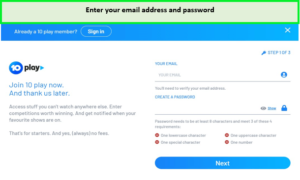 enter-your-email-id-and-password-on-10play