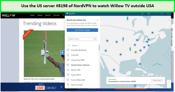 nordvpn-unblock-willow-tv-outside-Canada