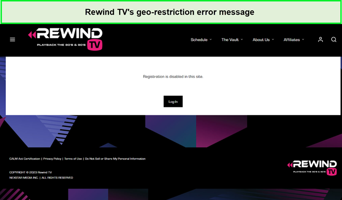 rewind tv geo-restriction error in australia