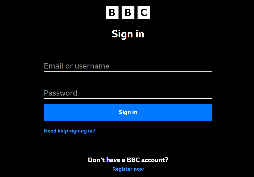  Anmelden auf BBC iPlayer 