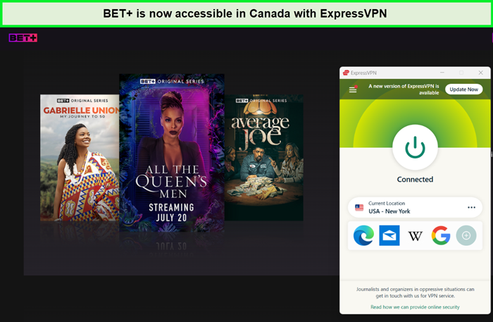 watch bet plus in canada with expressvpn