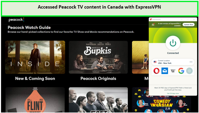 Accessed-Peacock-TV-content-in-Canada-with-ExpressVPN