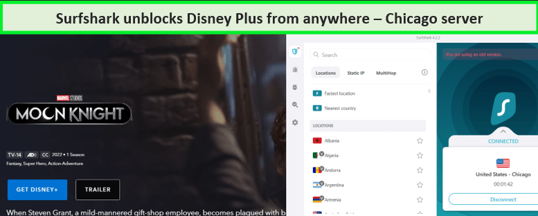  Surfshark desbloquea Disney Plus desde cualquier lugar. 