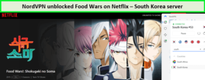nordvpn-unblocked-food-wars-on-netflix-in-usa