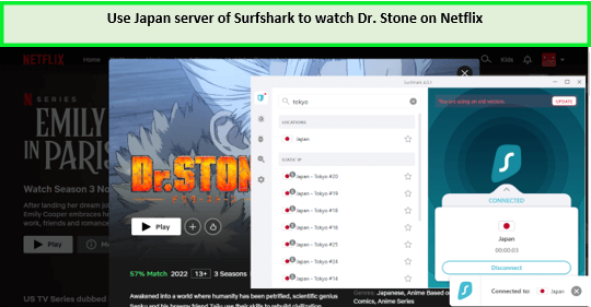 surfshark-unblock-dr-stone-on-netflix-in-usa
