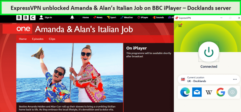 expressvpn-unblocked-amanda-and-alan's-italian-job-outside-uk 