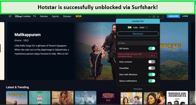 SurfShark-Unblocked-Hotstar-in-Europe