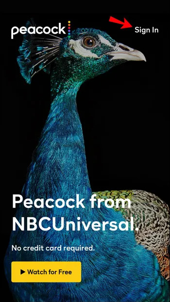Sign-in-Peacock