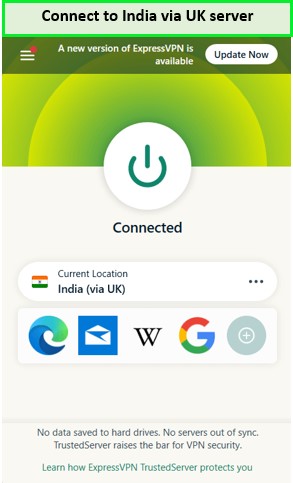  Connectez-vous à l'Inde via un serveur au Royaume-Uni. in - France 