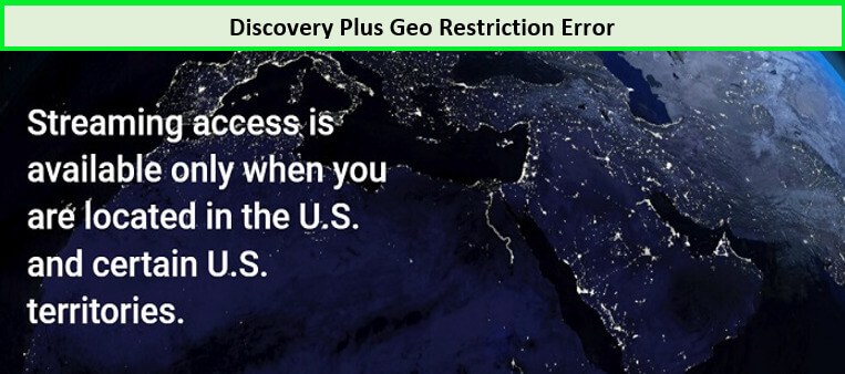  Error de restricción geográfica de US Discovery Plus 