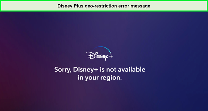 Disney Plus geo-restriction error in Japan