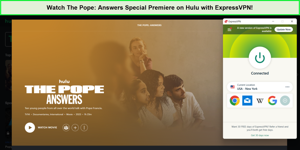 How-to-Watch-The-Pope-Answers-Special-Premiere-on-Hulu-in-South Korea