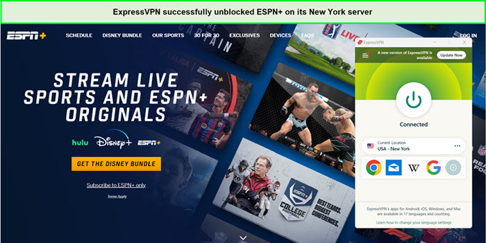  ExpressVPN entsperrt ESPN+ 