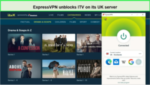 ExpressVPN instantly unblocked ITV with uk server-in-Australia