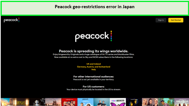 Peacock-geo-restriction-error-in-Japan