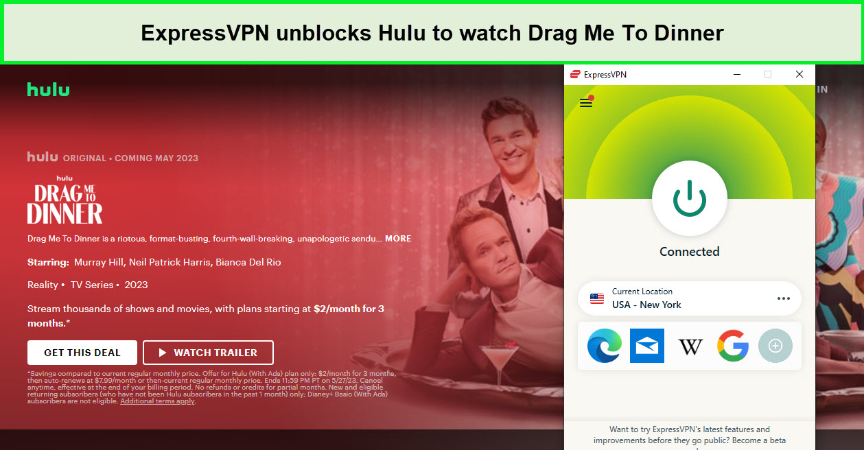 watch-drag-me-to-dinner-on-hulu-in-Spain-with-expressvpn