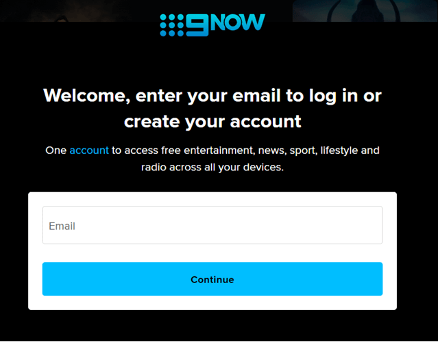 enter-your-email-id-on-9now-website