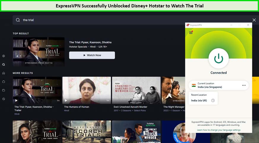 ExpressVPN-Successfully-Unblocked-Disney+-Hotstar-to-Watch-The-Trial-in-Hong Kong