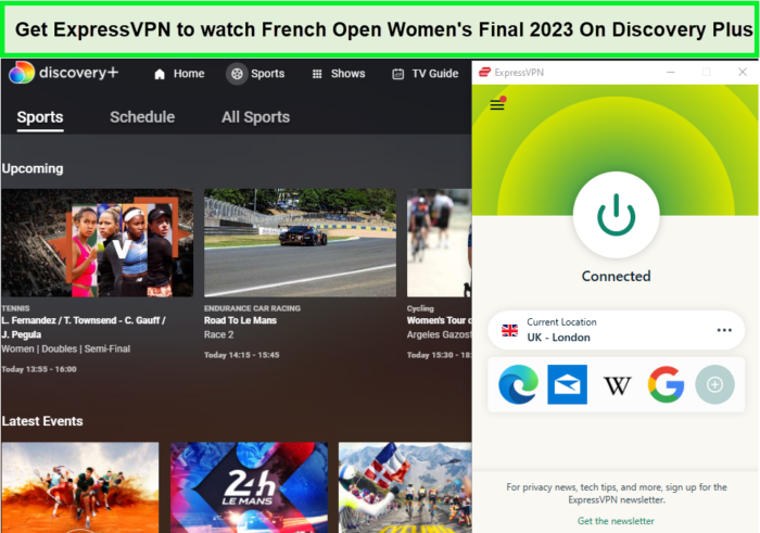 Get-ExpressVPN-to-watch-French-Open-Women's-Final-2023-On-Discovery-Plus- 