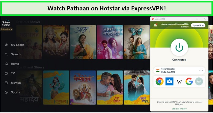 Watch Pathaan (2023)   on Hotstar