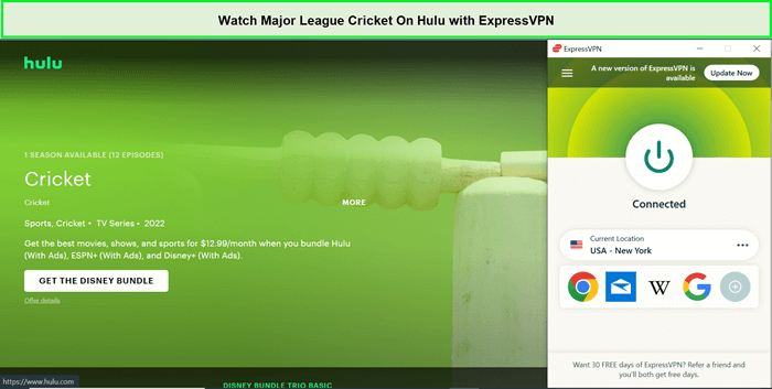 Watch-Major-League-Cricket-in-South Korea-on-Hulu-with-ExpressVPN