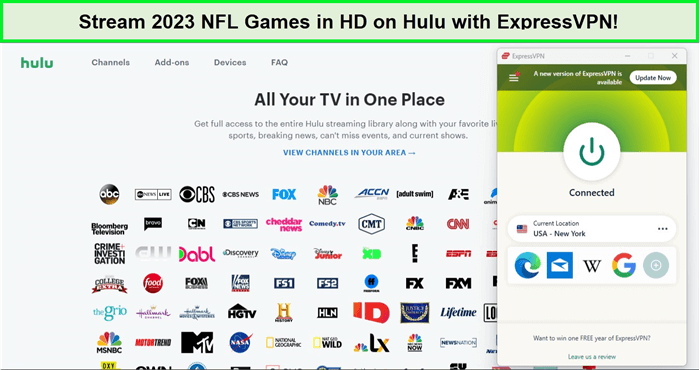 stream-nfl-2023-games-on-hulu-in-South Korea-with-expressvpn