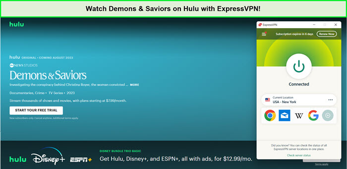 watch-demons-and-saviors-on-hulu-in-Spain-with-expressvpn