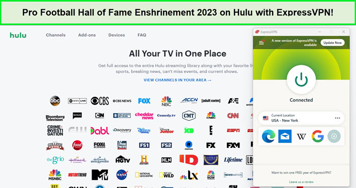 watch-pro-football-hall-of-fame-enshrinement-on-hulu-in-Spain-with-expressvpn