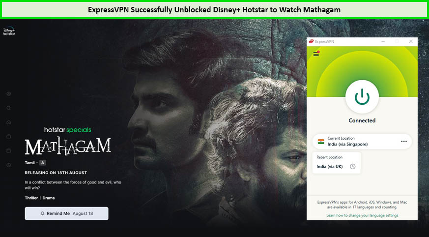 Use-ExpressVPN-to-watch-Mathagam-in-Canada-on-Hotstar
