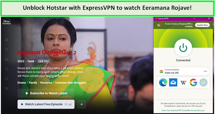 Unblock-Hotstar-with-ExpressVPN-to-watch-Eeramana-Rojave-in-India