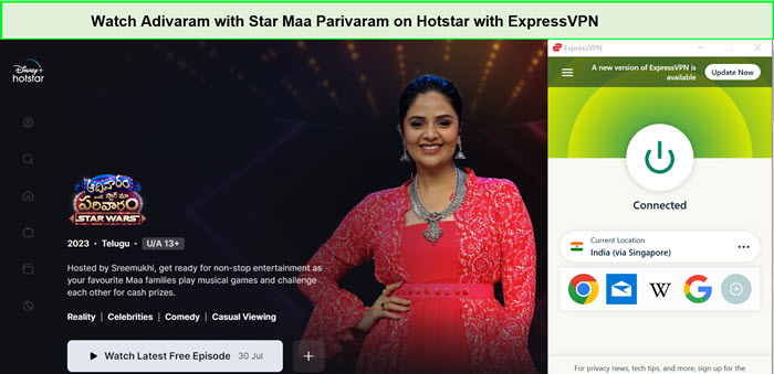 Watch-Adivaram-with-Star-Maa-Parivaram-outside-India-on-Hotstar-with-ExpressVPN