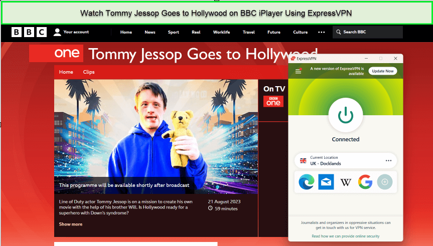 expressVPN-unblocks-tommy-jessop-goes-to-Hollywood-on-BBC-iPlayer