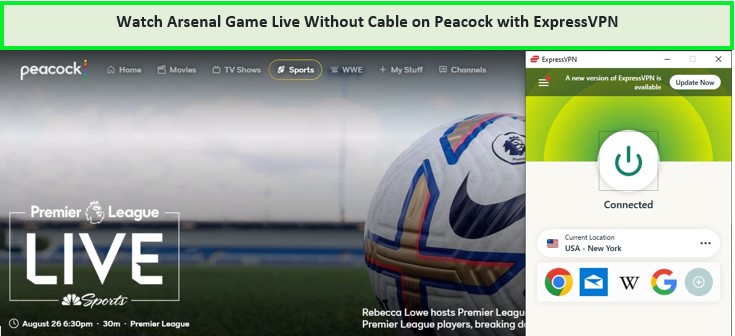 watch-arsenal-game-live-without-cable-in-France-on-peacock-with-expressvpn